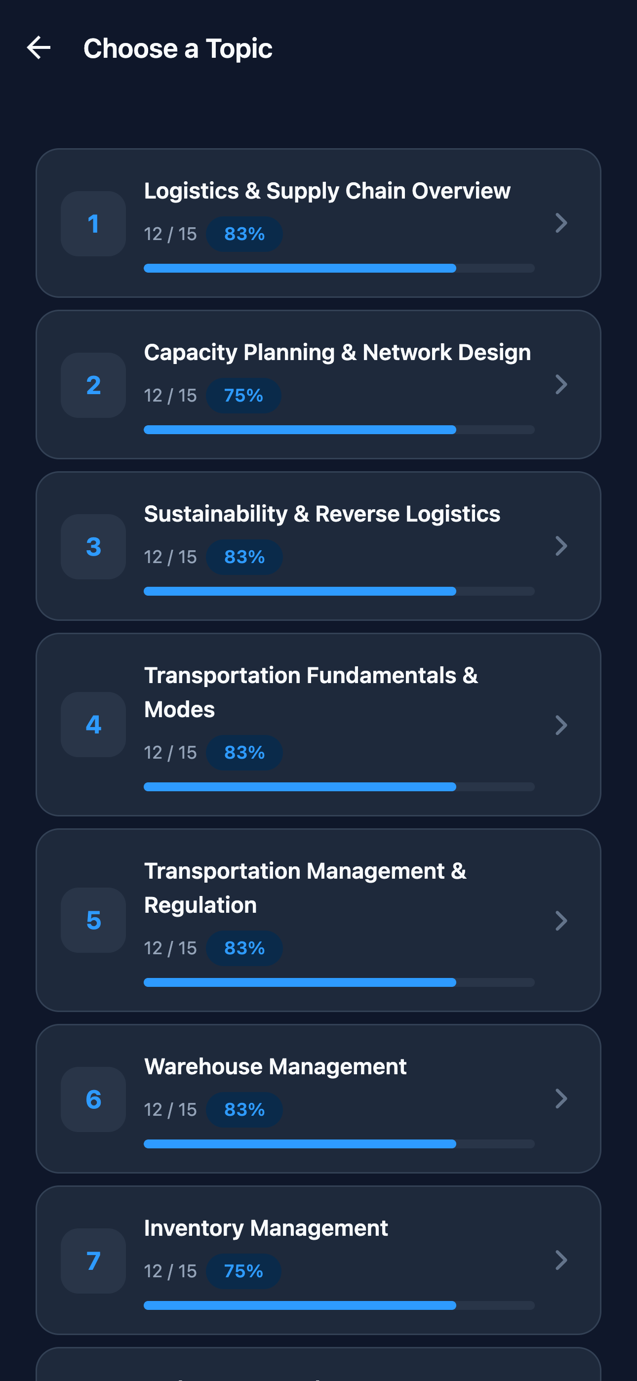 CLTD Logistics Exam Prep screenshot 2