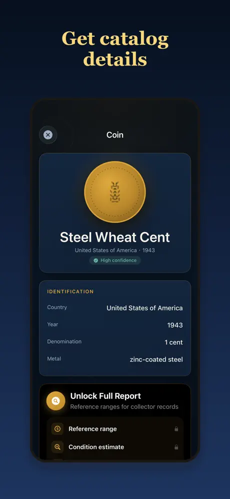 CoinLens Collector ID screenshot 2