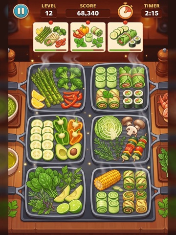 Grill Sorting Foodie Puzzle iPad screenshot