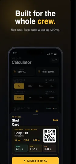 Screenshot von DoF Mate: Schärfentiefe auf dem iPhone 6