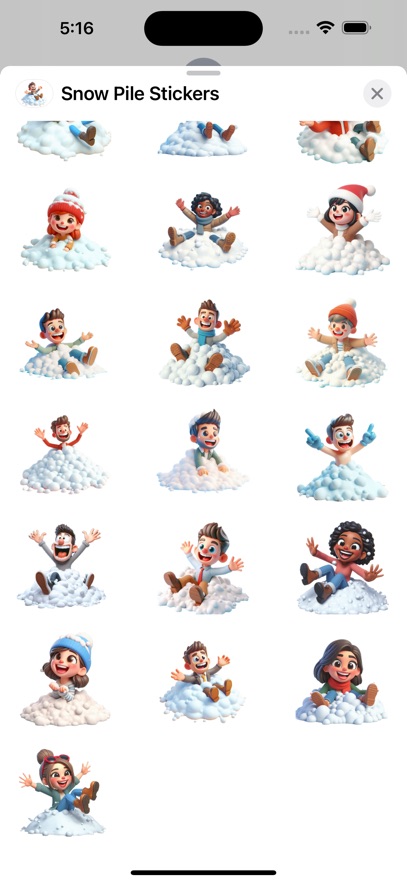 Snow Pile Stickers