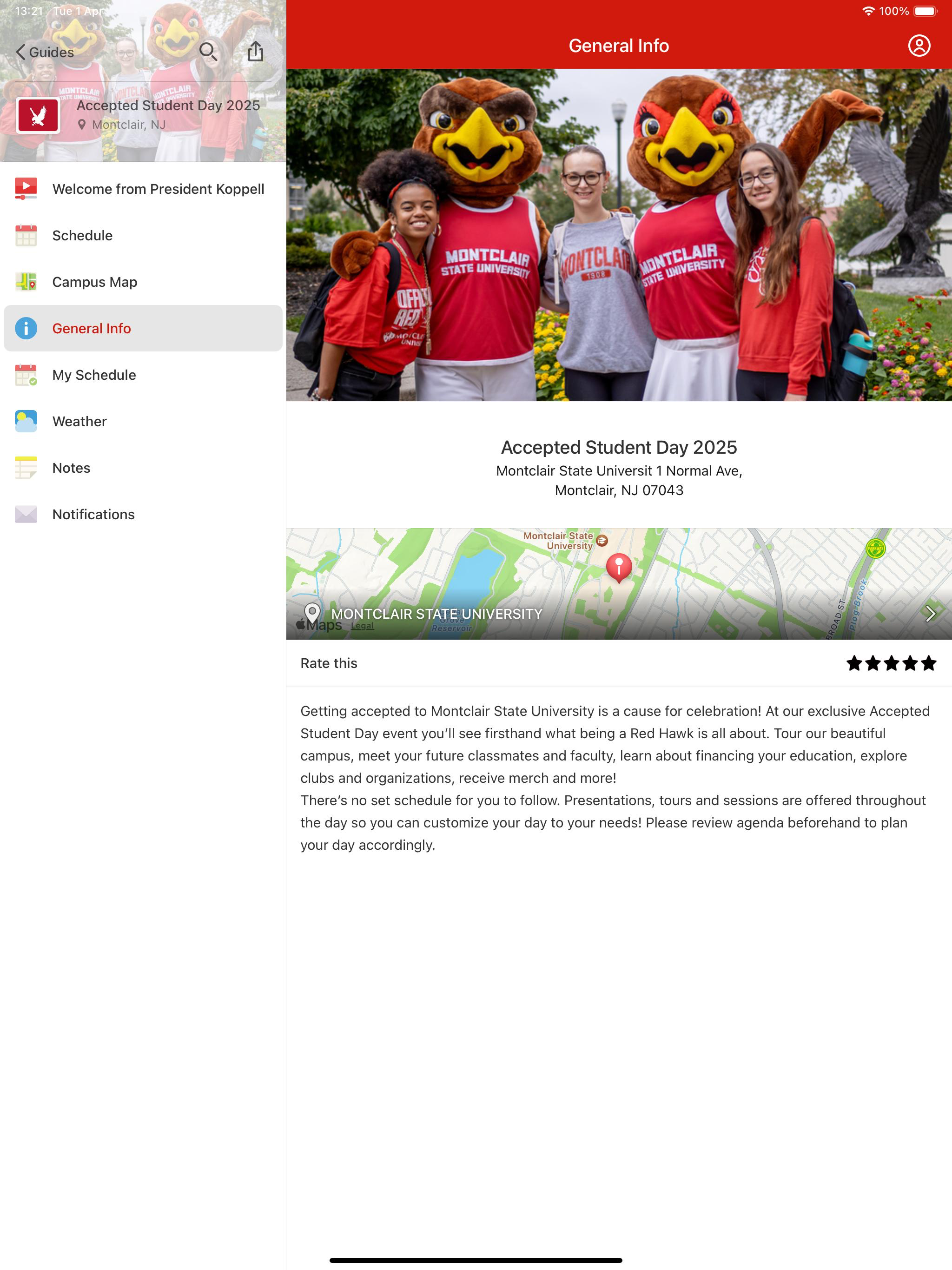 Montclair State University screenshot 4