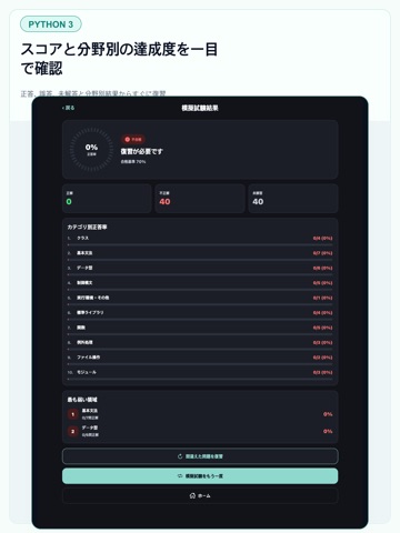 Python 3 エンジニア認定: 基礎試験対策 iPad screenshot