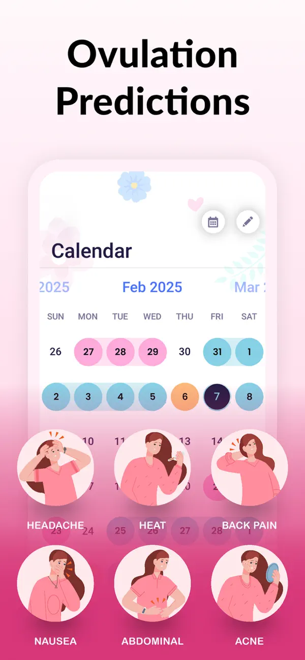Screenshot #2 pour Period Tracker & Ovulation App