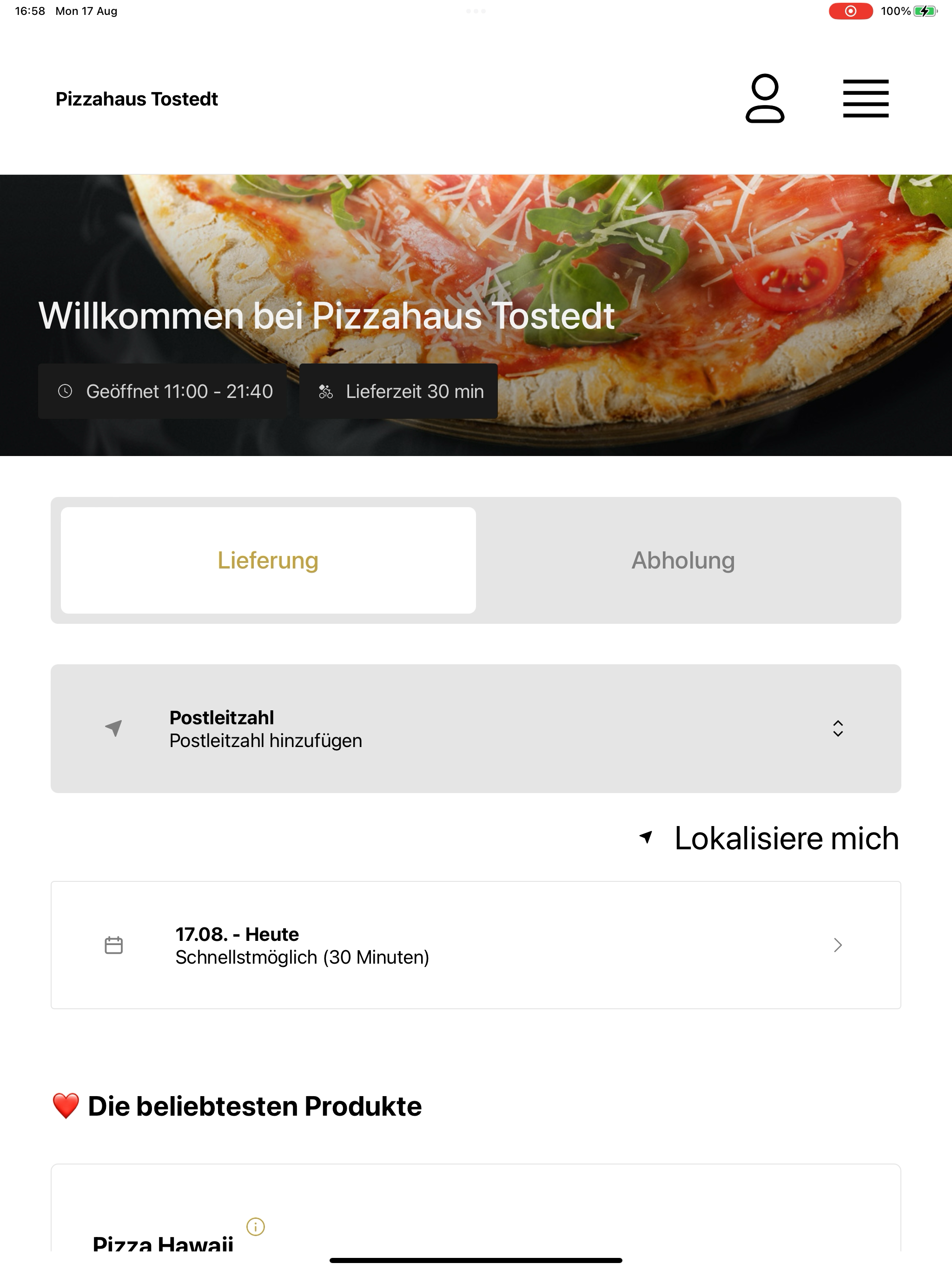 Pizzahaus Tostedt Lieferdienst screenshot 14