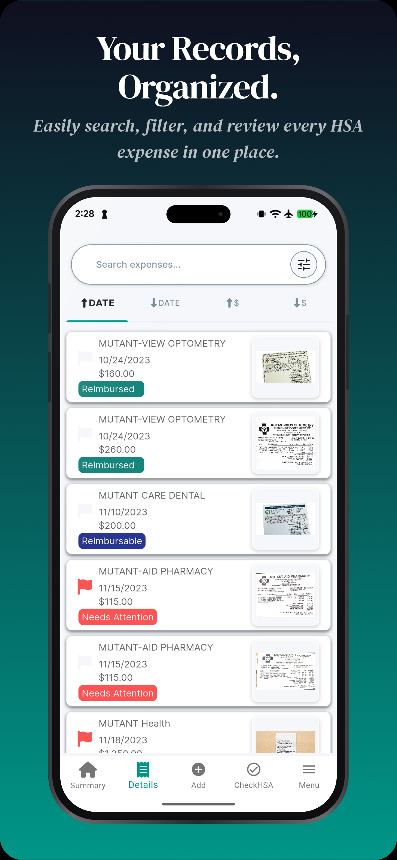 SnapHSA: Tracker & Eligibility