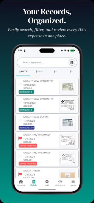 SnapHSA: Tracker & Eligibility Screenshot 6 of 7