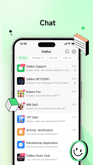 DeBox: Messenger Crypto Wallet iPhone screenshot 2 - Social Networking app