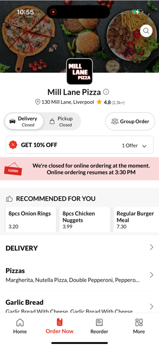 Mill Lane Pizza Screenshot 2 of 4
