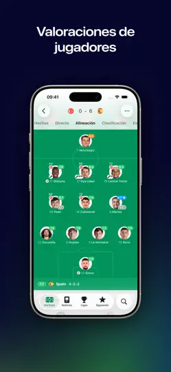 Captura de pantalla de FotMob - Resultados De Fútbol en iPhone 6