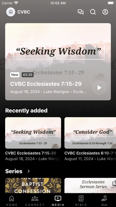 Carson Valley Bible Church Screenshot