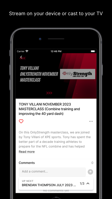 OnlyStrength iPhone screenshot 3 - Sports app
