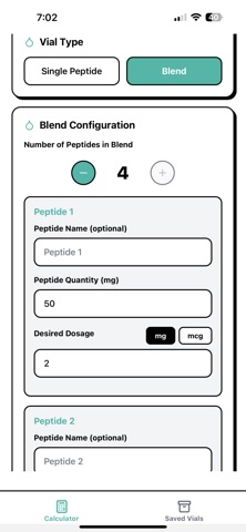 InnerGlow Peptides Calculator iPhone screenshot