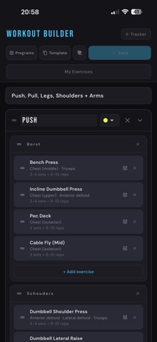 EZ Gym Tracker screenshot