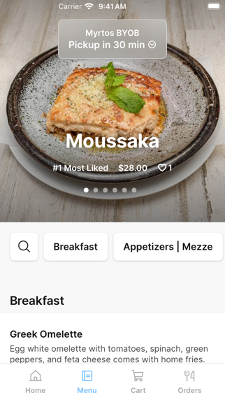 Myrtos iPhone screenshot 2 - Food & Drink app