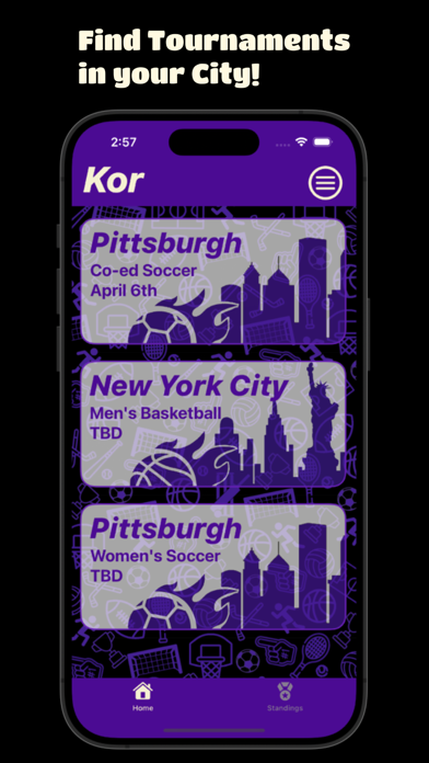 Kor Tournaments Screenshot 1 - AppWisp.com