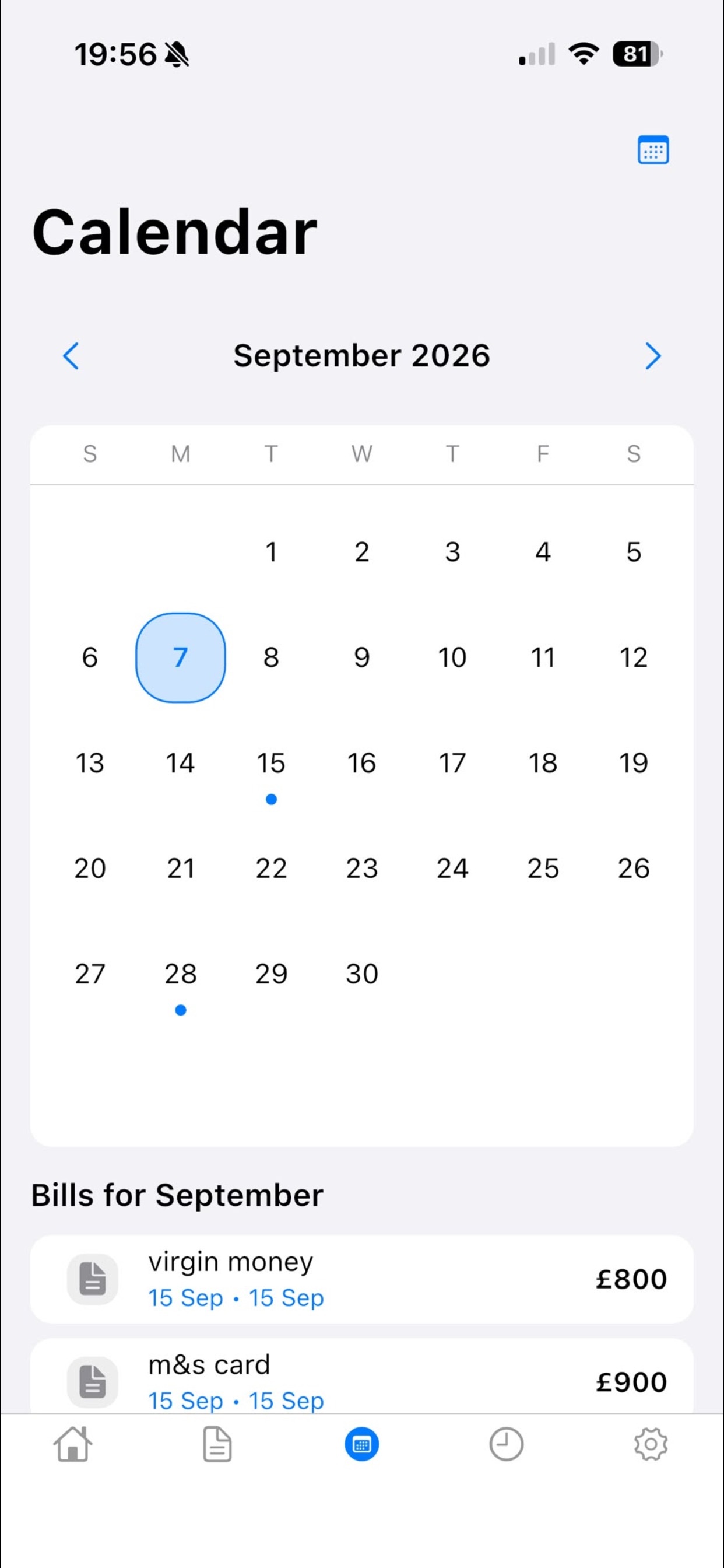 Screenshot 3 of Izy bill planners