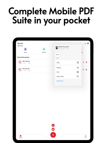 iScan: PDF Scanner & Editor iPad screenshot