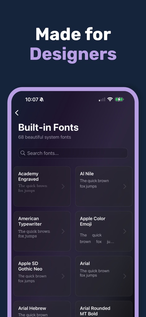 Font Viewer Typeface Font Book - Reference App | MWM
