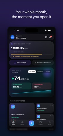 Splitko: Bill Split & Expenses iPhone screenshot