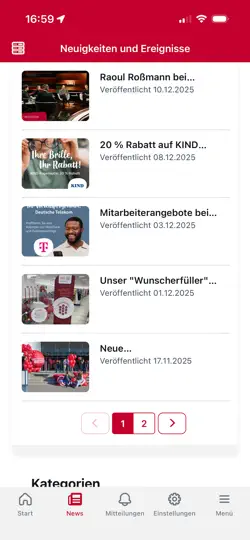 Screenshot von MA-Portal auf dem iPhone 2
