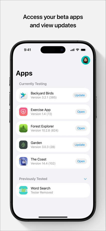 TestFlight App Store screenshot 1