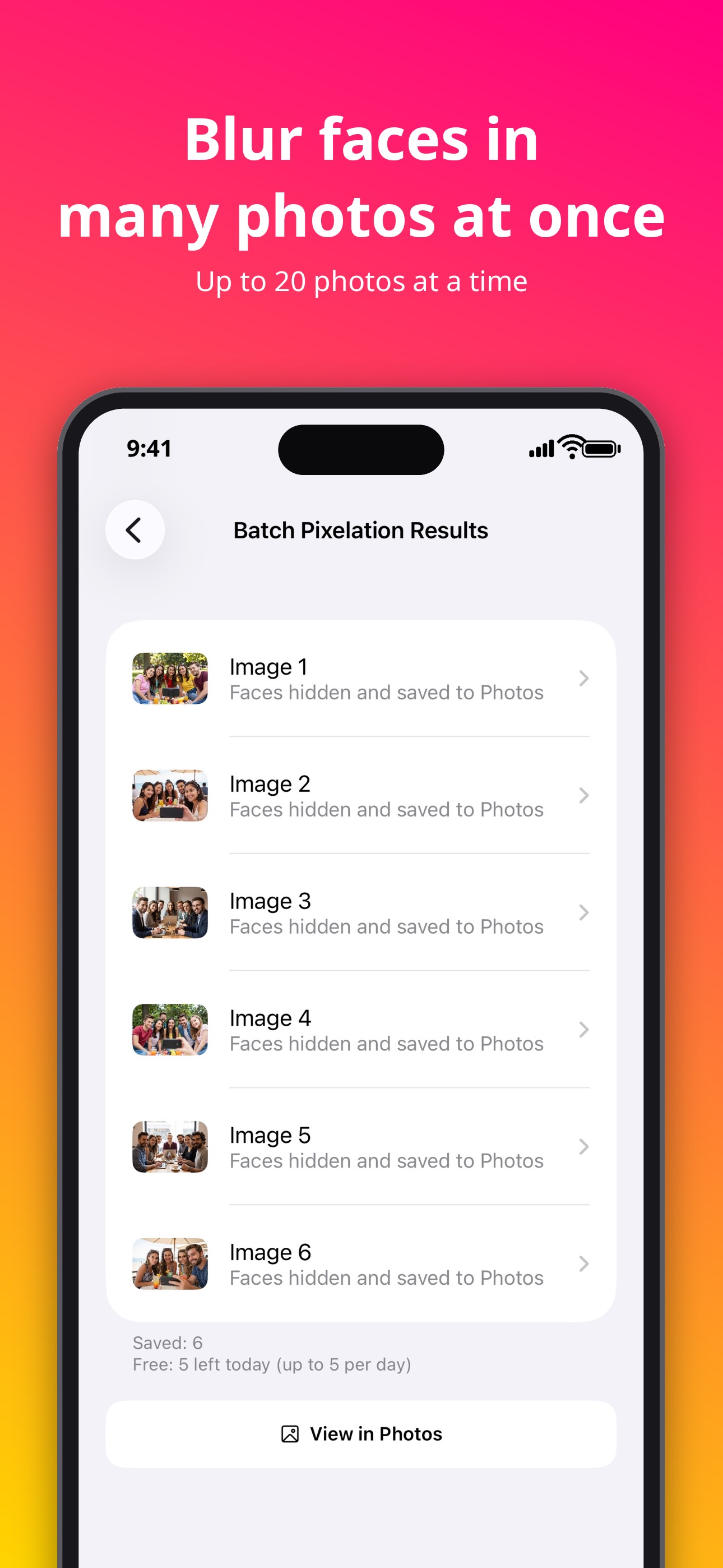 Screenshot 7 of iBlur: Mosaic & Blur Photos