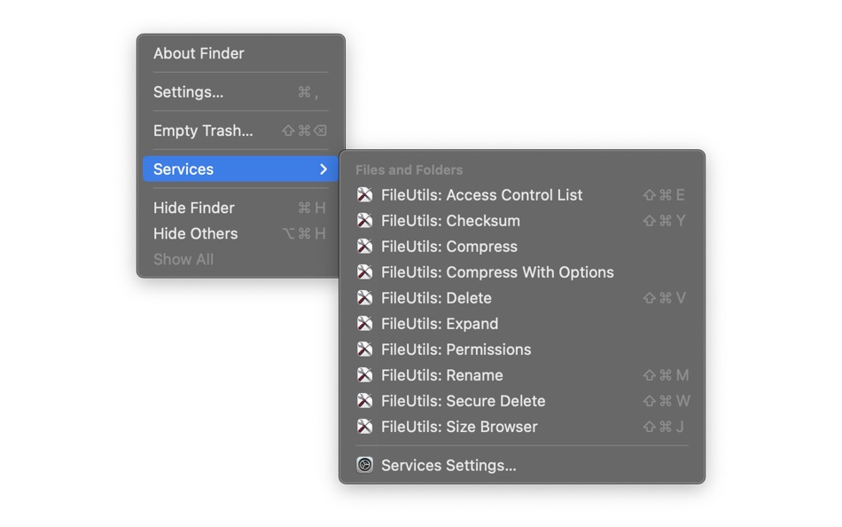#2. FileUtils (macOS) Podle: Dragan Milic