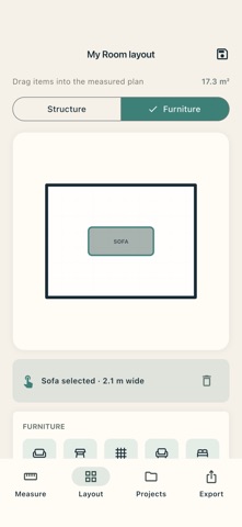 RoomSnap - Room Planner iPhone screenshot