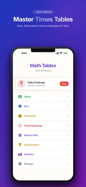 Math Tables – Learn & Practice screenshot 1