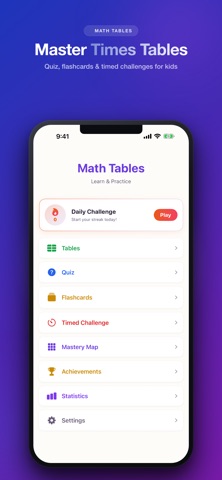 Math Tables – Learn & Practice iPhone screenshot