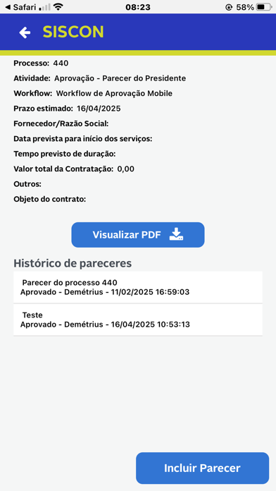 SISCON - Sistema de contratos Screenshot