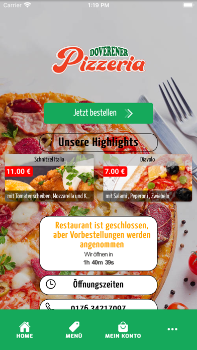 Doverener Pizzeria Screenshot