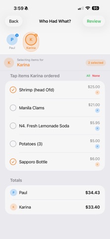 TabSplits screenshot