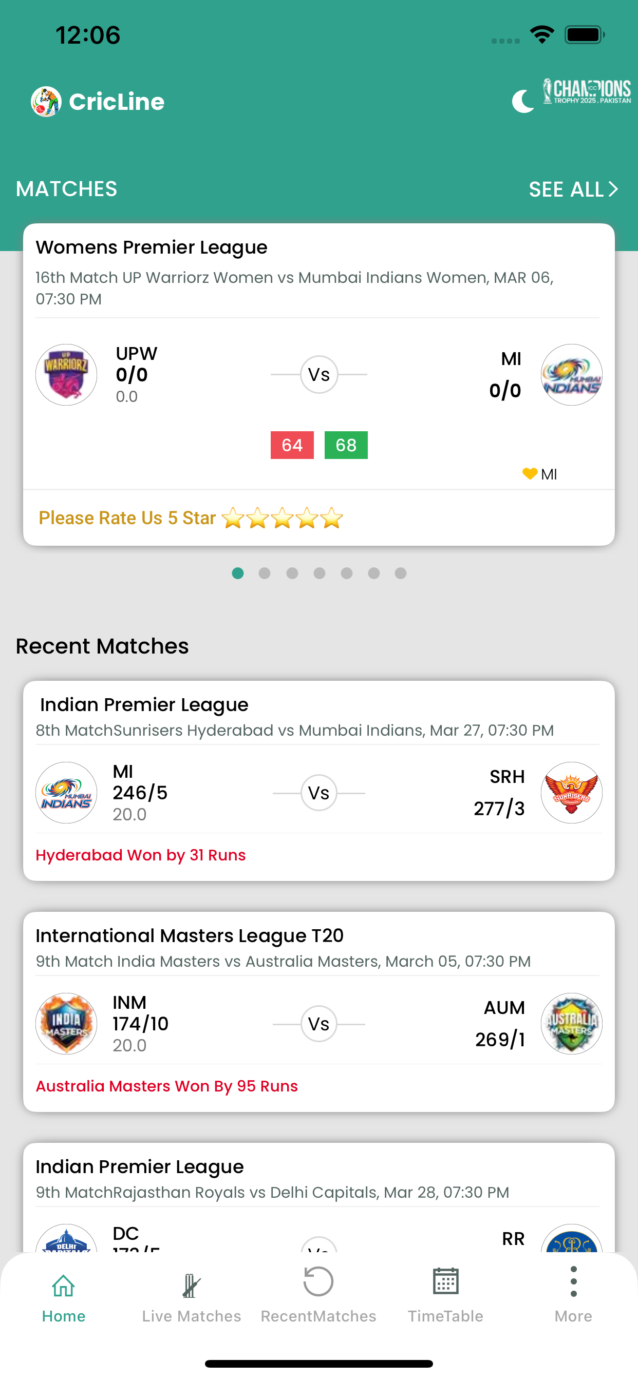 Cricline Live