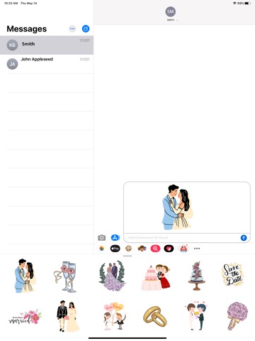 Wedding Party Sticker iPad screenshot