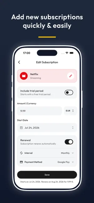 SubTrack: Subscription screenshot 3