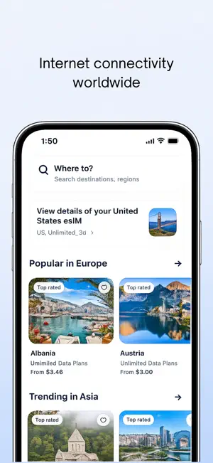 Airvoy eSIM screenshot 1
