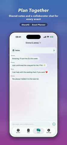 ShereIQ: Event Planner iPhone screenshot