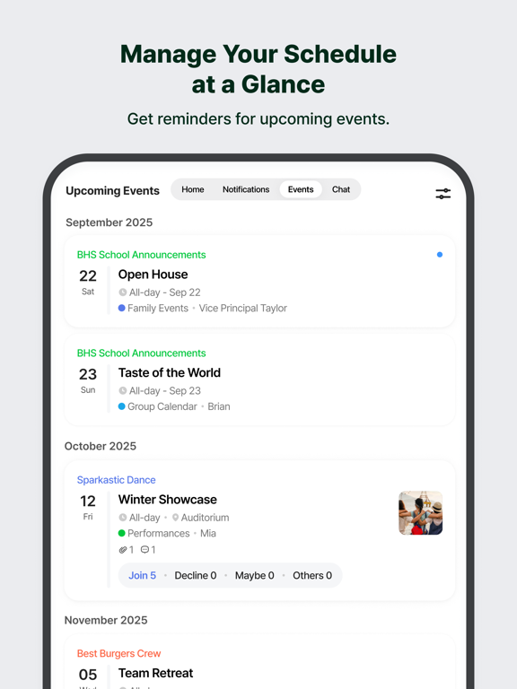 Screenshot #6 pour BAND - App for all groups
