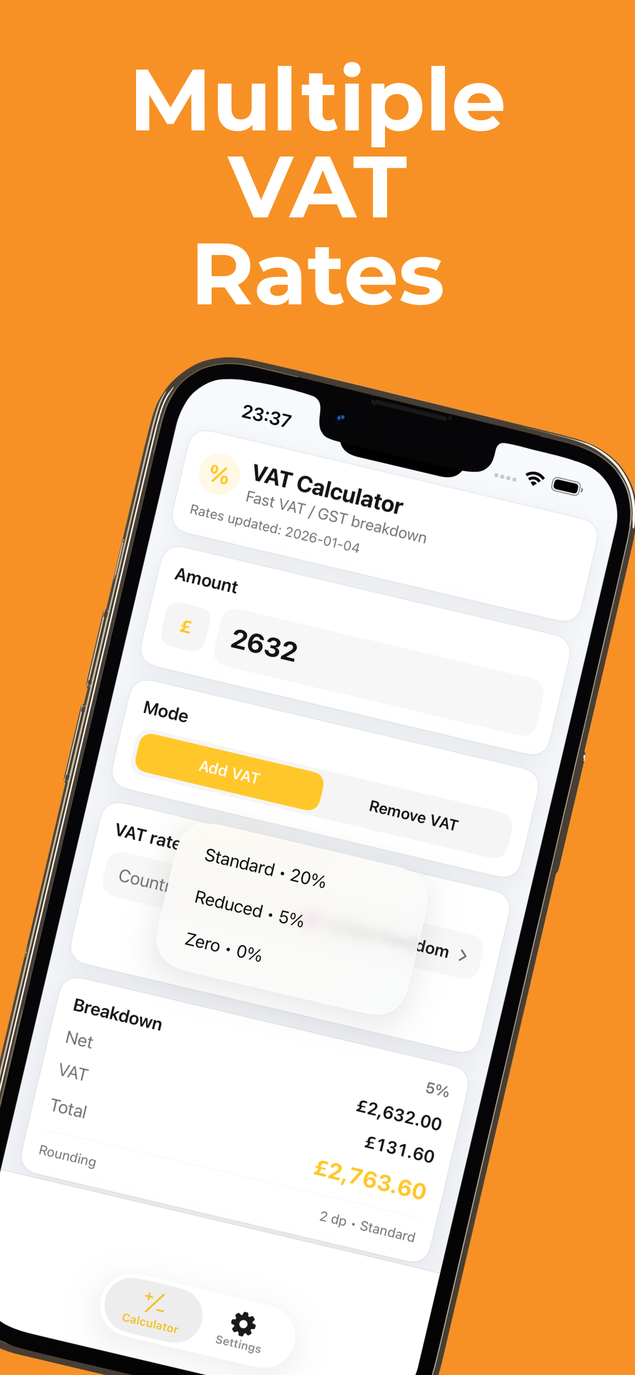 VAT Calc - VAT Calculator screenshot 3