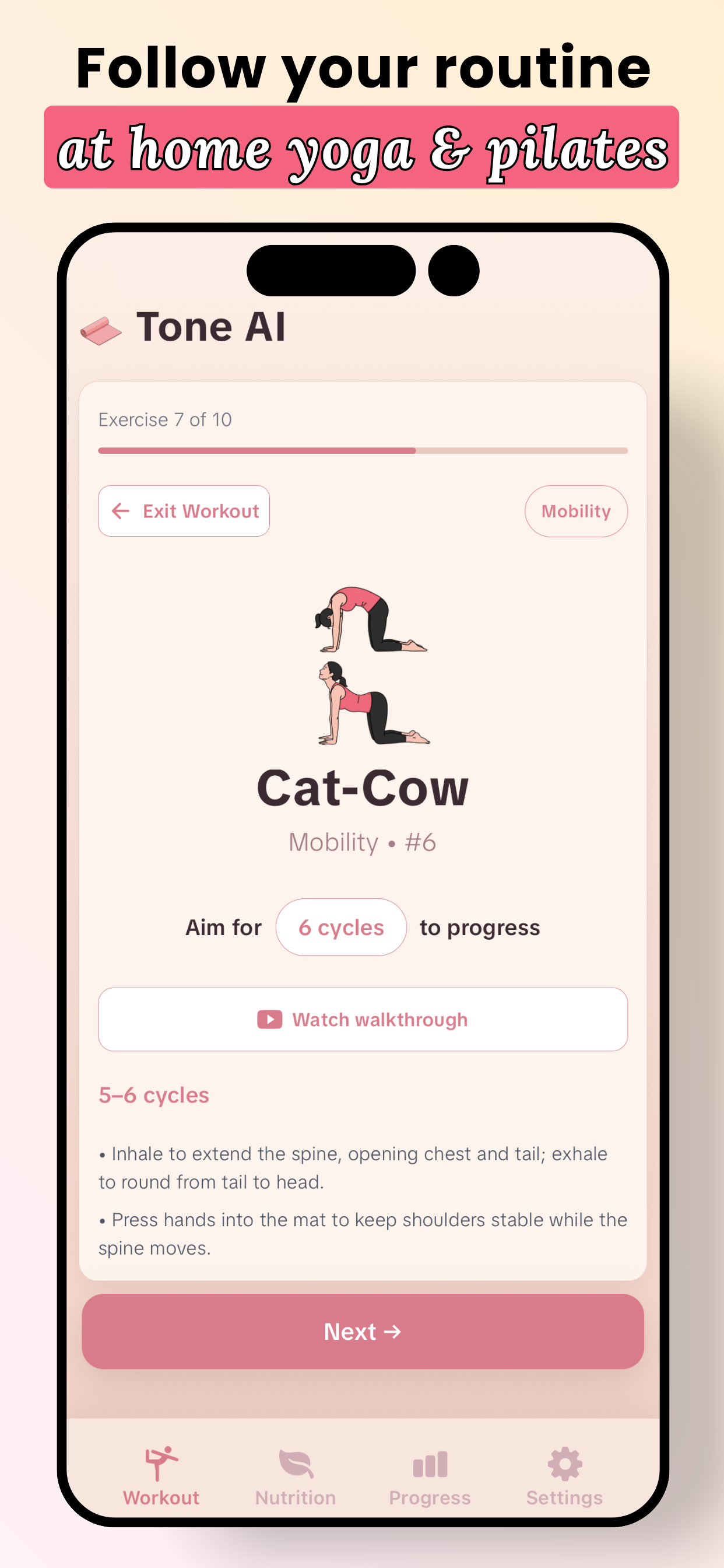 Tone AI: Pilates, Yoga at Home