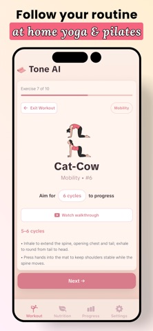 Tone AI: Pilates, Yoga at Home screenshot
