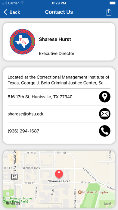 Texas Jail Association Screenshot