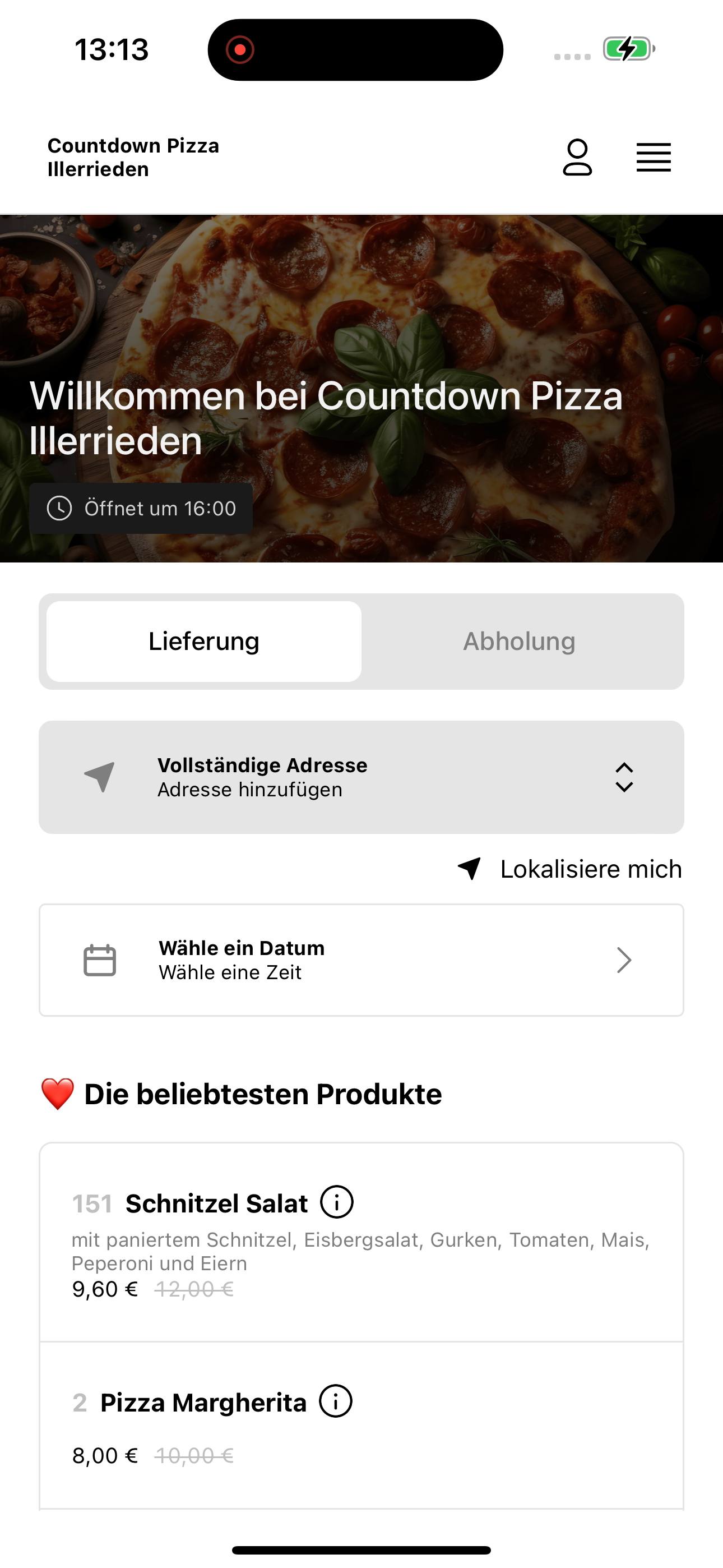 Countdown Pizza DE
