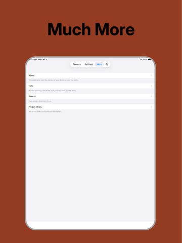 Barcode -camread iPad screenshot