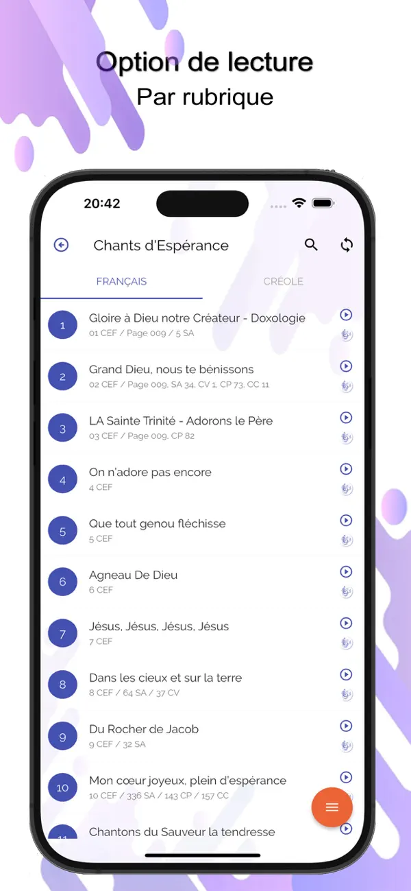 Screenshot #3 pour Chant d'Éspérance - Lyrics