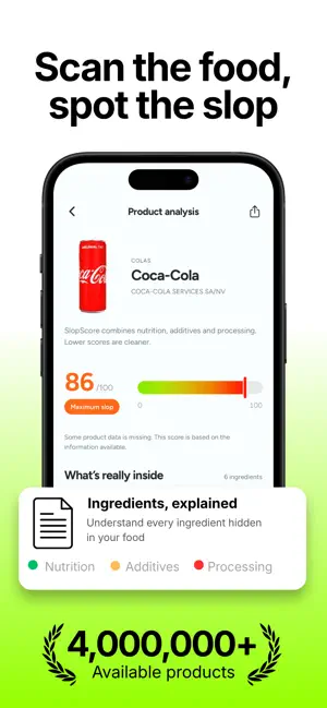 SlopScore: Ingredients Scanner screenshot 1