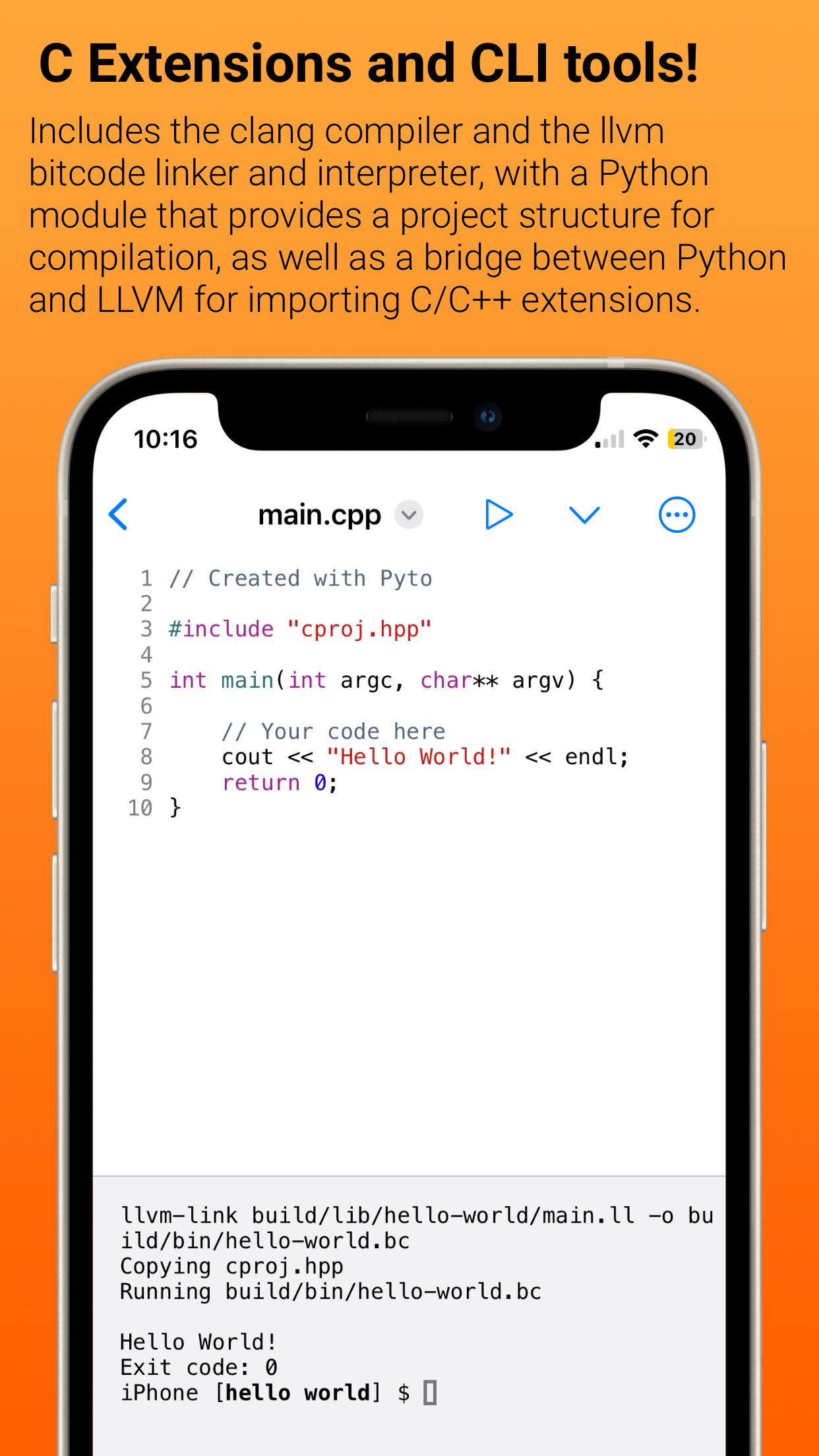Pyto IDE screenshot 2
