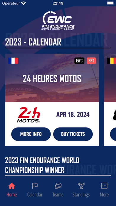 Screenshot #1 pour FIM EWC